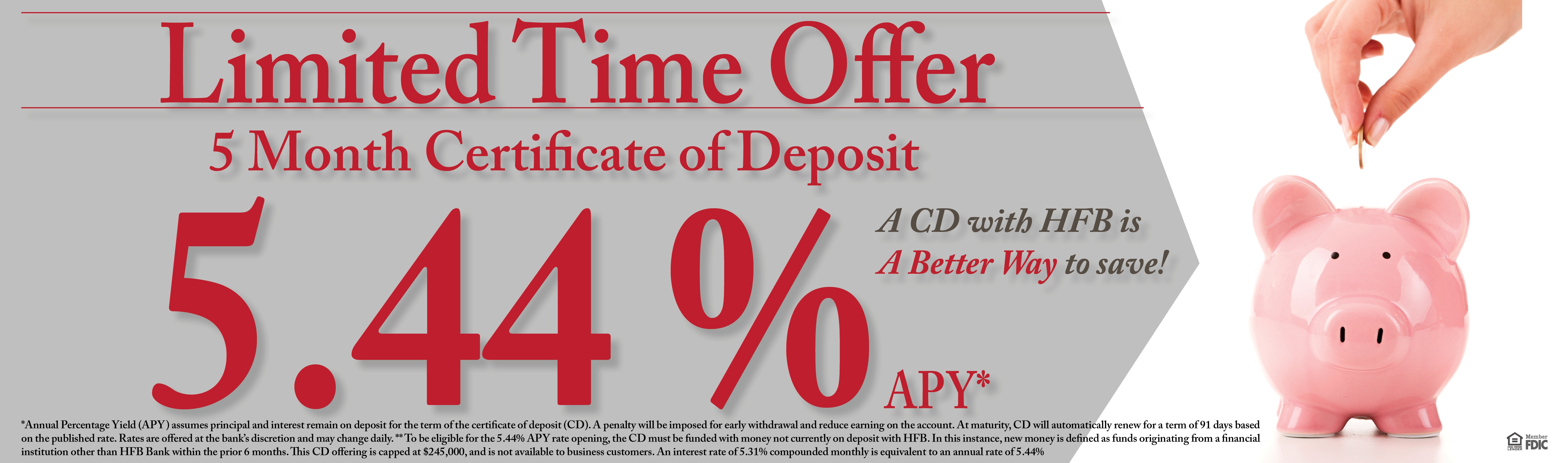 Limited Offer CD Rate